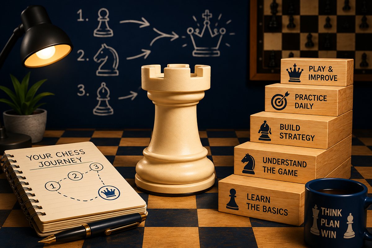 A step-by-step chess learning journey from the basics to mastery