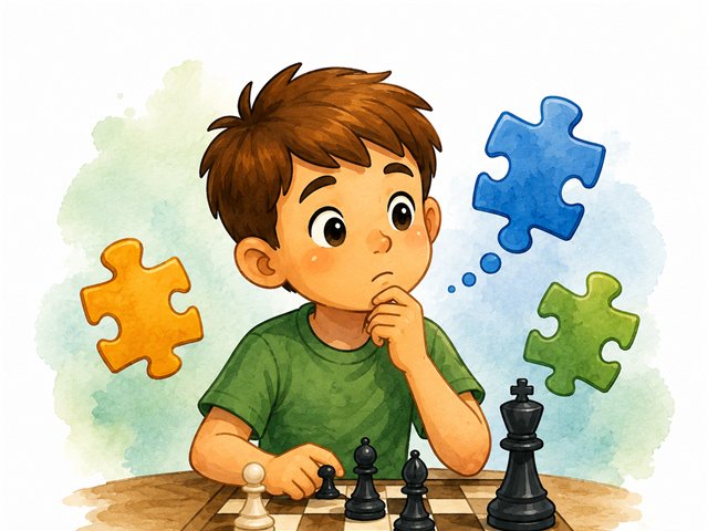 A child solving a chess puzzle during a coached session